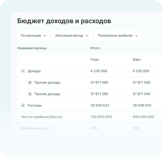 Бюджет доходов и расходов